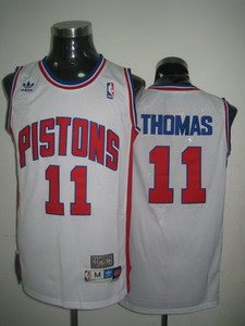 Detroit Pistons 11 Isiah Thomas White Swingman Jersey