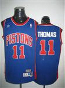 Detroit Pistons 11 Isiah Thomas Blue Swingman Jersey