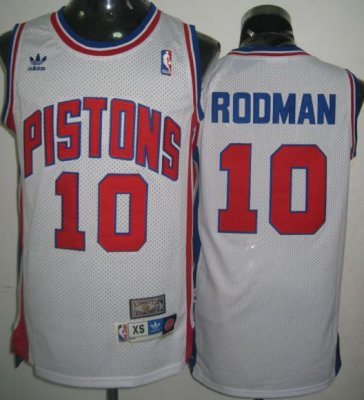 Detroit Pistons #10 Rodman White Jersey