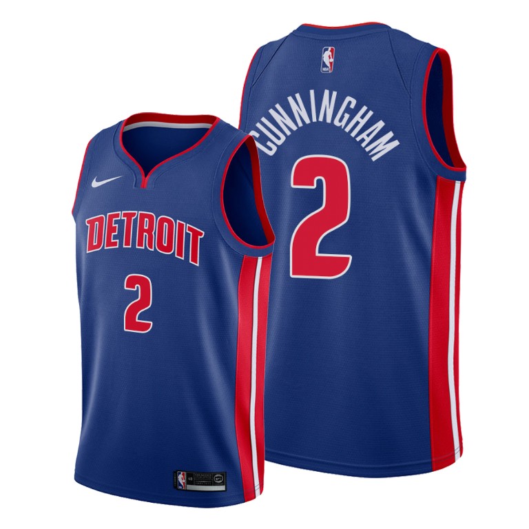 Detroit Pistons #2 Cade Cunningham Blue Jersey 2021 NB.1