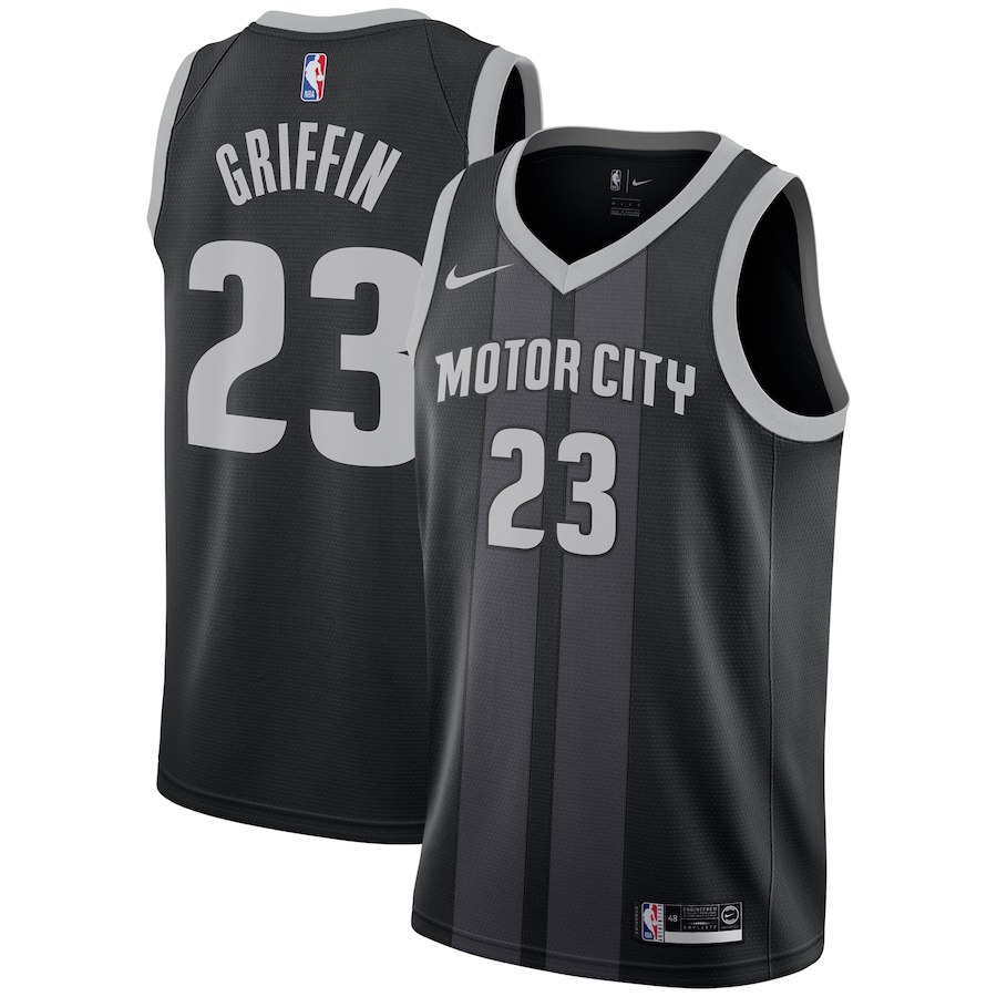 Pistons 23 Blake Griffin Black 2018-19 City Edition Nike Swingman Jersey