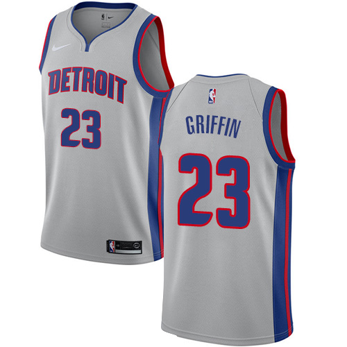 Nike Pistons #23 Blake Griffin Silver NBA Swingman Statement Edition Jersey