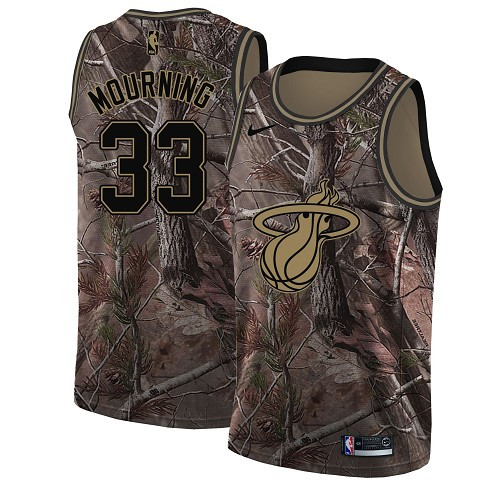 Nike Heat #33 Alonzo Mourning Camo NBA Swingman Realtree Collection Jersey