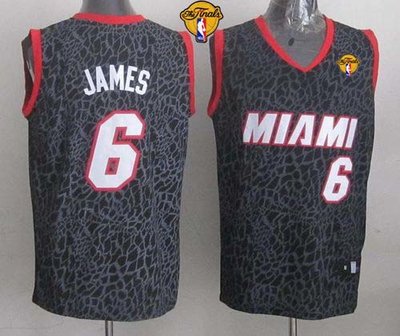 Heat #6 LeBron James Black Crazy Light Finals Patch Stitched NBA Jersey Heat #6 LeBron James Black Crazy Light Finals Patch Stitched NBA Jersey