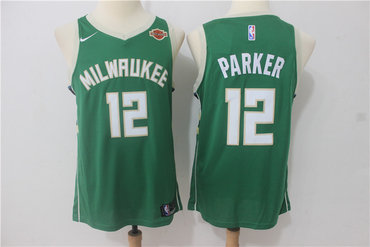 Bucks 12 Jabari Parker Green Nike Swingman Jersey