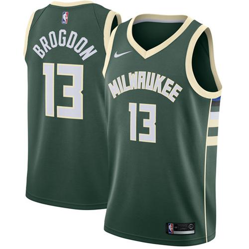 Nike Bucks #13 Malcolm Brogdon Green Stitched NBA Swingman Jersey