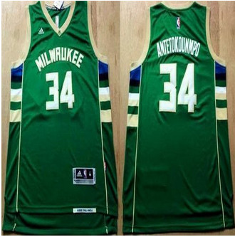 Revolution 30 Milwaukee Bucks #34 Giannis Antetokounmpo Green Stitched NBA Jersey