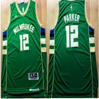 Revolution 30 Milwaukee Bucks #12 Jabari Parker Green Stitched NBA Jersey