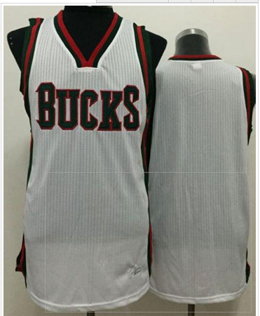 Milwaukee Bucks Blank White Revolution 30 Stitched NBA Jersey