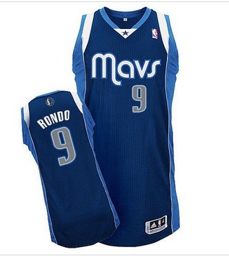 Revolution 30 Mavericks #9 Rajon Rondo Navy Blue Stitched NBA Jersey