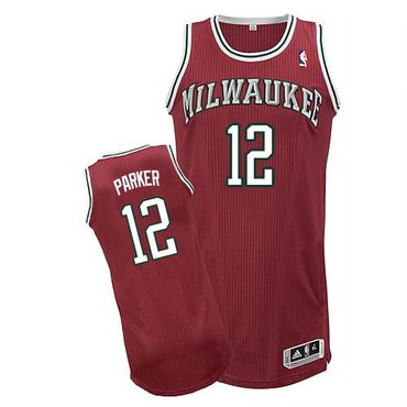 Milwaukee Bucks Revolution 30 #12 Jabari Parker Red Stitched NBA Jersey