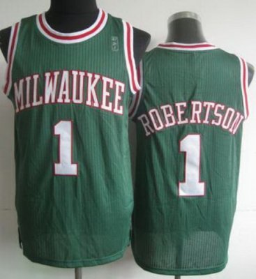 Milwaukee Bucks 1 Oscar Robertson Green Hardwood Classics Revolution 30 NBA Jerseys