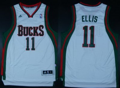 Milwaukee Bucks 11 Monta Ellis White Revolution 30 Swingman NBA Jerseys