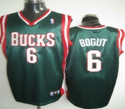 Milwaukee Bucks #6 Bogut Green Jersey