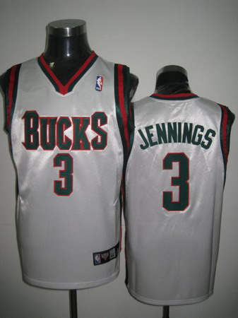 Milwaukee Bucks JENNINGS white jerseys