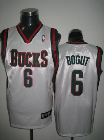 Milwaukee Bucks BOGUT white jerseys