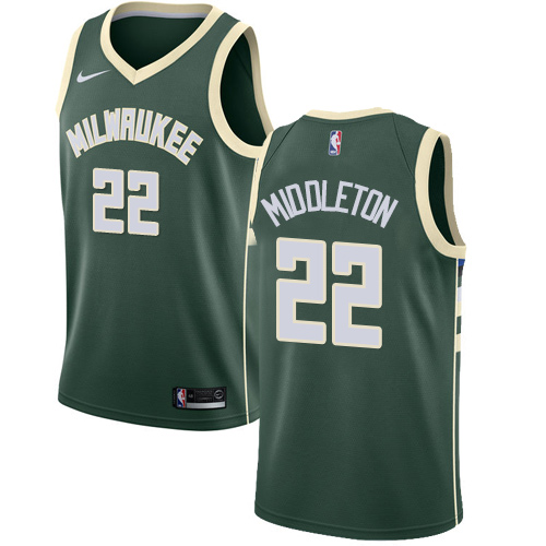 Nike Bucks #22 Khris Middleton Green NBA Swingman Icon Edition Jersey