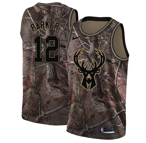 Nike Bucks #12 Jabari Parker Camo NBA Swingman Realtree Collection Jersey