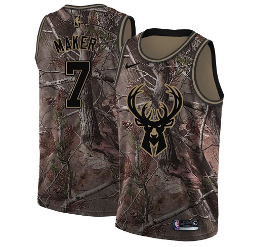 Nike Bucks #7 Thon Maker Camo NBA Swingman Realtree Collection Jersey