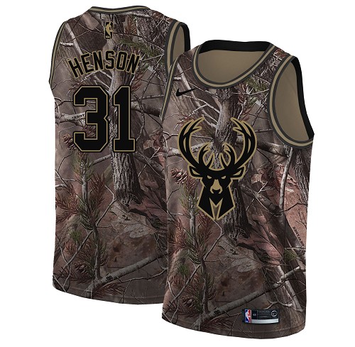 Nike Bucks #31 John Henson Camo NBA Swingman Realtree Collection Jersey