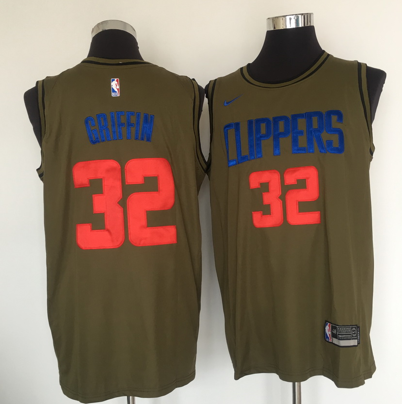 Clippers #32 Blake Griffin Olive Nike Swingman Jersey Clippers #32 Blake Griffin Olive Nike Swingman Jersey