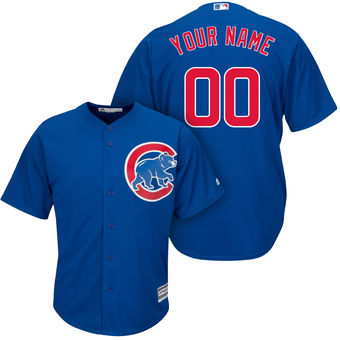 Men's Chicago Cubs Majestic Royal Cool Base Custom Jersey Men's Chicago Cubs Majestic Royal Cool Base Custom Jersey
