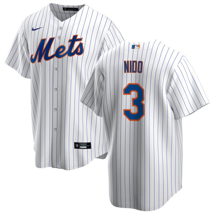 en's New York Mets #3 Tomás Nido White Cool Base Stitched Jersey