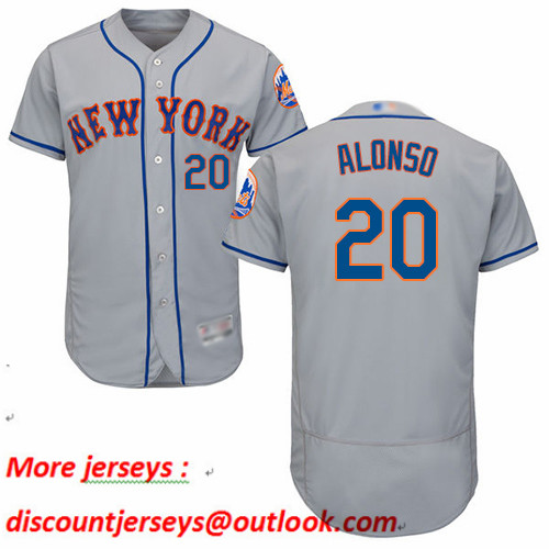Mets #20 Pete Alonso Grey Flexbase Authentic Collection Stitched Baseball Jersey