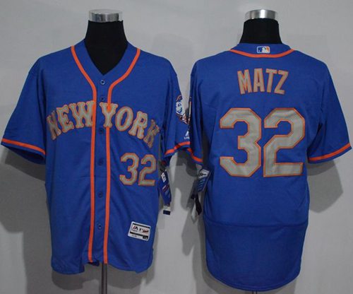 Mets #32 Steven Matz Blue(Grey NO.) Flexbase Authentic Collection Stitched MLB Jersey Mets #32 Steven Matz Blue(Grey NO.) Flexbase Authentic Collection Stitched MLB Jersey