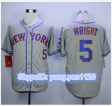 New York Mets #5 David Wright Stitched Grey MLB Jersey New York Mets #5 David Wright Stitched Grey MLB Jersey
