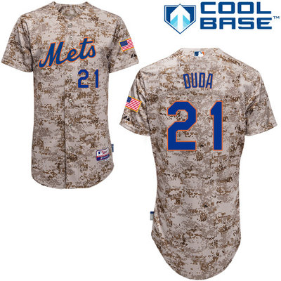 New York Mets #21 Duda Authentic Personalized Alternate Camo Jersey