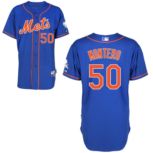 New York Mets #50 Montero Blue Authentic Personalized Alternate Home Jersey