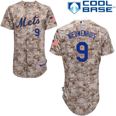 New York Mets #9 Nieuwenhuis Authentic Personalized Alternate Camo Jersey New York Mets #9 Nieuwenhuis Authentic Personalized Alternate Camo Jersey