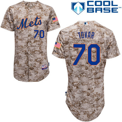 New York Mets #70 Tovar Authentic Personalized Alternate Camo Jersey New York Mets #70 Tovar Authentic Personalized Alternate Camo Jersey