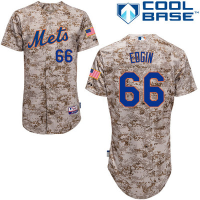 New York Mets #66 Edgin Authentic Personalized Alternate Camo Jersey