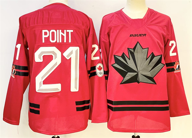 Men's Canada Hockey #21 Brayden Point Red Stitched Jersey Men's Canada Hockey #21 Brayden Point Red Stitched Jersey