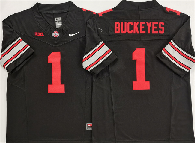 Men's Ohio State Buckeyes #1 Buckeyes Black 2025 F.U.S.E. Limited Stitched Jersey Men's Ohio State Buckeyes #1 Buckeyes Black 2025 F.U.S.E. Limited Stitched Jersey