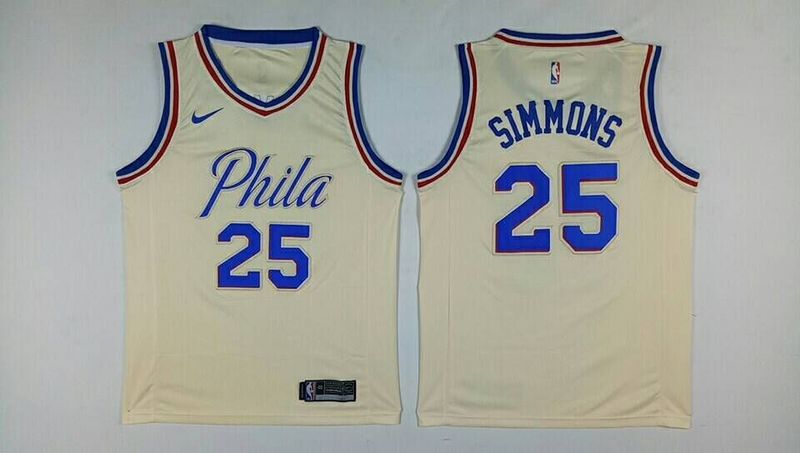 76ers 25 Ben Simmons Cream City Edition Nike Swingman Jersey