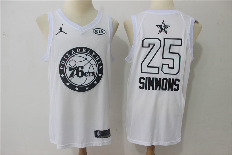 76ers 25 Ben Simmons White 2018 All-Star Game Swingman Jersey