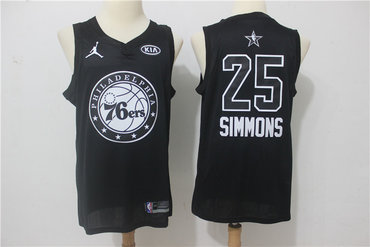 76ers 25 Ben Simmons Black 2018 All-Star Game Swingman Jersey