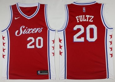 Nike 76ers #20 Markelle Fultz Red Statement Edition NBA Swingman Jersey