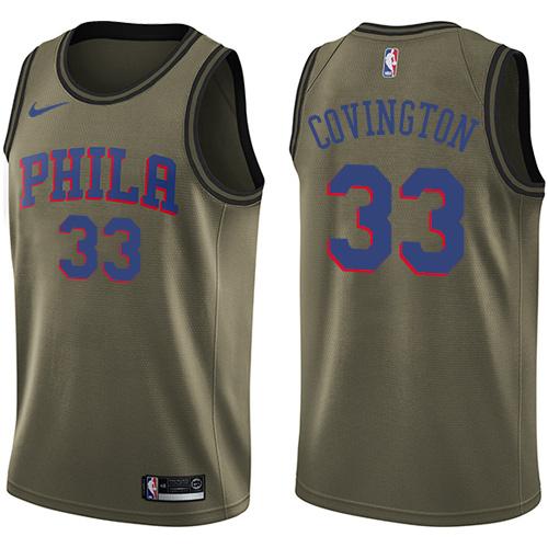 Nike 76ers #33 Robert Covington Green Salute to Service NBA Swingman Jersey