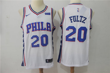 76ers 20 Markelle Fultz White Nike Swingman Jersey