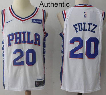 Nike 76ers #20 Markelle Fultz White NBA Authentic Jersey