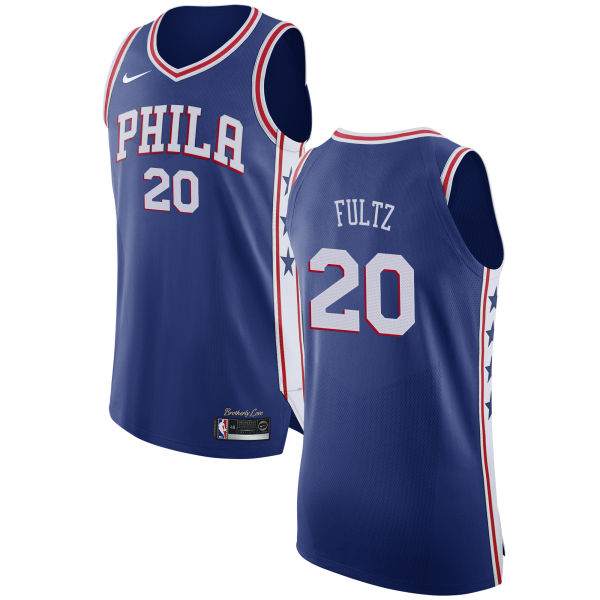 Nike 76ers #20 Markelle Fultz Blue NBA Authentic Jersey