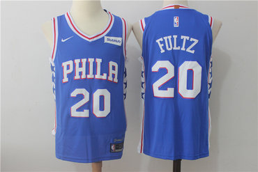 76ers 20 Markelle Fultz Blue Nike Jersey