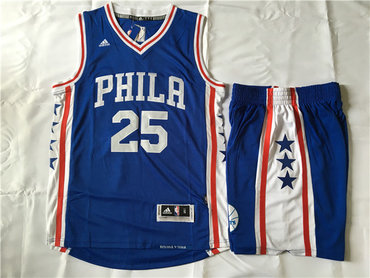 76ers Ben Simmons Blue Swingman Jersey(With Shorts)