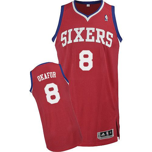 Philadelphia 76ers #8 Jahlil Okafor Red Stitched NBA Jersey