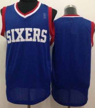 Revolution 30 Philadelphia 76ers Blank Blue Stitched NBA Jersey