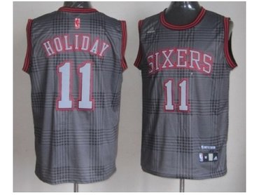 nba philadelphia 76ers #11 holiday blackgrey(2012)